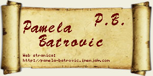 Pamela Batrović vizit kartica